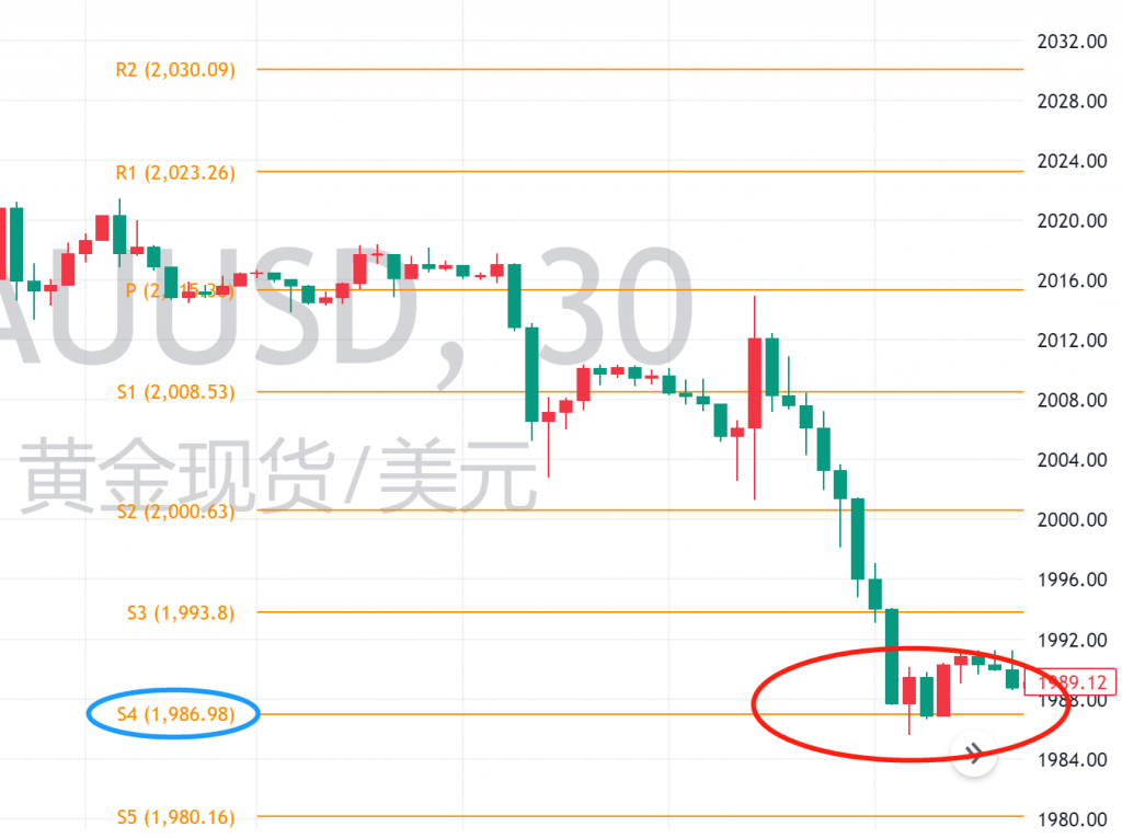 图一：XAUUSD日线枢轴点